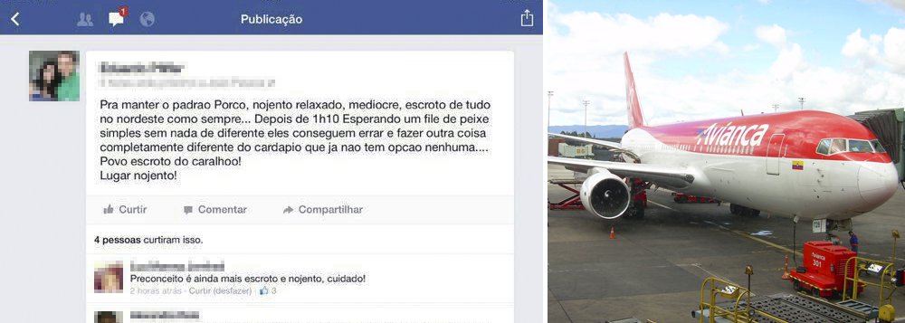 Após a repercussão negativa provocada pelos comentários preconceituosos contra o Nordeste e os nordestinos feitos pelo copiloto Eduardo Pfiffer, companhia aérea demitiu o aeronauta. Pfiffer reclamou, em sua página no Facebook, depois de ser mal atendido em um restaurante em João Pessoa, na Paraíba; taxou o povo nordestino de “relaxado, nojento, medíocre e escroto”; empresa divulgou nota repudiando o posicionamento do piloto e informando que ele não faz mais parte do quadro de funcionários (Foto: Sheila Lopes) www.brasil247.com - Após a repercussão negativa provocada pelos comentários preconceituosos contra o Nordeste e os nordestinos feitos pelo copiloto Eduardo Pfiffer, companhia aérea demitiu o aeronauta. Pfiffer reclamou, em sua página no Facebook, depois de ser mal atendido em um restaurante em João Pessoa, na Paraíba; taxou o povo nordestino de “relaxado, nojento, medíocre e escroto”; empresa divulgou nota repudiando o posicionamento do piloto e informando que ele não faz mais parte do quadro de funcionários