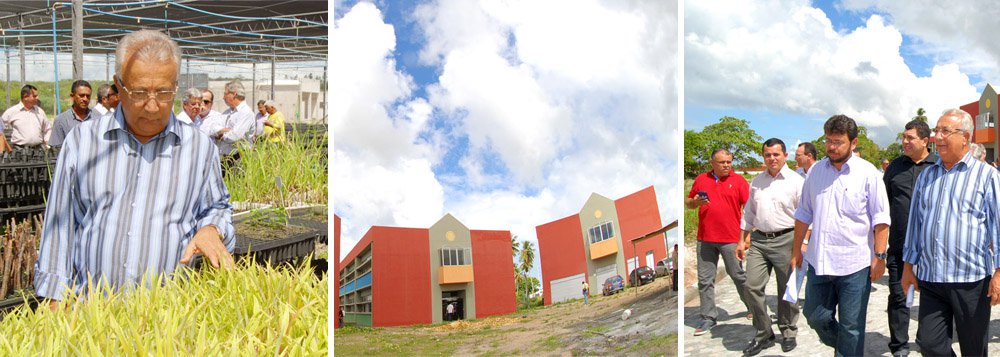 Novo Parque Tecnológico de Sergipe está sendo erguido num terreno ao lado da Universidade Federal de Sergipe (UFS), em São Cristóvão; o governador Jackson Barreto (PMDB) visitou o local nesta quarta (23) com auxiliares e imprensa; "O SergipeTec tem uma grande meta que é atrair investimentos com o desenvolvimento de tecnologia local. Temos a oportunidade de conhecer aqui os detalhes da construção dos sete blocos que vão alojar, sobretudo, a pesquisa em três segmentos fundamentais que são informática, energias renováveis e biotecnologia", afirmou o governador Jackson Barreto (Foto: Valter Lima) Novo Parque Tecnológico de Sergipe está sendo erguido num terreno ao lado da Universidade Federal de Sergipe (UFS), em São Cristóvão; o governador Jackson Barreto (PMDB) visitou o local nesta quarta (23) com auxiliares e imprensa; "O SergipeTec tem uma grande meta que é atrair investimentos com o desenvolvimento de tecnologia local. Temos a oportunidade de conhecer aqui os detalhes da construção dos sete blocos que vão alojar, sobretudo, a pesquisa em três segmentos fundamentais que são informática, energias renováveis e biotecnologia", afirmou o governador Jackson Barreto