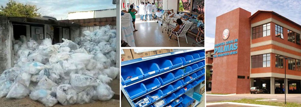 Precariedade nos hospitais públicos do estado do Tocantins tem mais um capítulo da tragédia anunciada; no maior centro hospitalar do estado, o Hospital Geral de Palmas, lixo e resíduos infectantes se acumulam há pelo menos duas semanas sob sol e chuva; empresa que faz a coleta do material está sem receber há três meses e suspendeu o recolhimento; dívida passa dos R$ 700 mil; não bastasse o risco de contaminação, familiares de pacientes internados foram informados por médicos do HGP que o hospital não dispõe de pelo menos três tipos de antibióticos, além de medicamento para controle da pressão arterial; motivos do caos na Saúde são alvo de auditoria do Denasus (Foto: Aquiles Lins) Precariedade nos hospitais públicos do estado do Tocantins tem mais um capítulo da tragédia anunciada; no maior centro hospitalar do estado, o Hospital Geral de Palmas, lixo e resíduos infectantes se acumulam há pelo menos duas semanas sob sol e chuva; empresa que faz a coleta do material está sem receber há três meses e suspendeu o recolhimento; dívida passa dos R$ 700 mil; não bastasse o risco de contaminação, familiares de pacientes internados foram informados por médicos do HGP que o hospital não dispõe de pelo menos três tipos de antibióticos, além de medicamento para controle da pressão arterial; motivos do caos na Saúde são alvo de auditoria do Denasus
