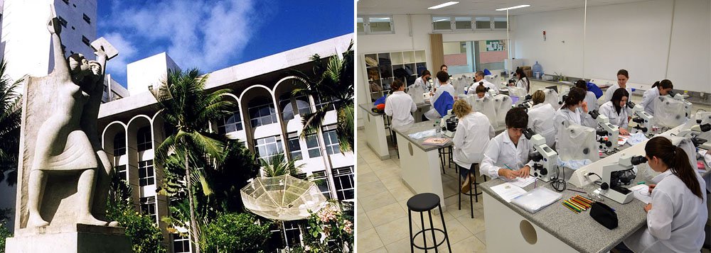 A Universidade Católica de Pernambuco (Unicap) confirmou que a lançará o primeiro processo de seleção para os cursos de Medicina e Enfermagem, no vestibular 2014.2. Inicialmente serão oferecidas 50 vagas para cada curso; em Medicina, vão ser 12 períodos com ensino integral, onde os alunos deverão passar manhã e tarde na universidade; o valor da mensalidade ainda não foi divulgado, mas deve ficar abaixo de R$ 4 mil. Já o curso de enfermagem deve ter a mensalidade afixada em cerca de R$ 1.100; com a abertura do curso da Unicap, a instituição será a sexta universidade pernambucana e a primeira da rede jesuíta brasileira a oferecer a prática de medicina (Foto: Paulo Emílio) A Universidade Católica de Pernambuco (Unicap) confirmou que a lançará o primeiro processo de seleção para os cursos de Medicina e Enfermagem, no vestibular 2014.2. Inicialmente serão oferecidas 50 vagas para cada curso; em Medicina, vão ser 12 períodos com ensino integral, onde os alunos deverão passar manhã e tarde na universidade; o valor da mensalidade ainda não foi divulgado, mas deve ficar abaixo de R$ 4 mil. Já o curso de enfermagem deve ter a mensalidade afixada em cerca de R$ 1.100; com a abertura do curso da Unicap, a instituição será a sexta universidade pernambucana e a primeira da rede jesuíta brasileira a oferecer a prática de medicina