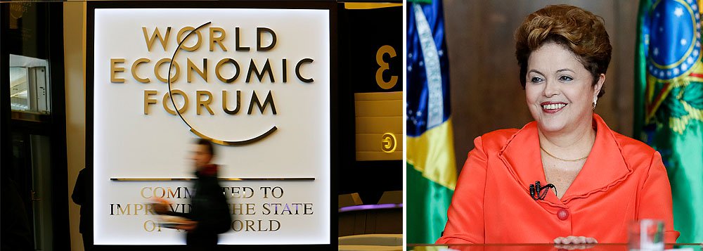 Presidente confirma presença pela primeira vez no Fórum Econômico Mundial, na Suíça, em janeiro; encontro com empresários e banqueiros mais ricos do mundo será primeira ofensiva do governo brasileiro para quebrar a desconfiança do setor financeiro internacional contra sua administração; discurso de Dilma será embasado no sucesso das concessões e terá de dividir as atenções com o também presidenciável Eduardo Campos (PSB), que foi convidado ao evento e deve levar sua aliada, a ex-senadora Marina Silva (Foto: Roberta Namour) Presidente confirma presença pela primeira vez no Fórum Econômico Mundial, na Suíça, em janeiro; encontro com empresários e banqueiros mais ricos do mundo será primeira ofensiva do governo brasileiro para quebrar a desconfiança do setor financeiro internacional contra sua administração; discurso de Dilma será embasado no sucesso das concessões e terá de dividir as atenções com o também presidenciável Eduardo Campos (PSB), que foi convidado ao evento e deve levar sua aliada, a ex-senadora Marina Silva