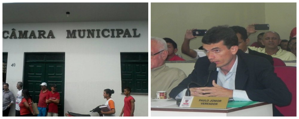 Os primeiros depoimentos dos diretores das escolas do município de São Cristóvão à Comissão Parlamentar de Inquérito (CPI), que investiga irregularidades na licitação da alimentação escolar no município, confirmaram os problemas denunciados pela denúncia apresentada pela reportagem do SBT, exibida em maio último, em rede nacional; “Constatamos aquilo que foi mostrado na TV: a falta de merenda em alguns dias da semana, principalmente nas escolas dos povoados, e o fornecimento apenas de achocolatado e rosquinhas”, informou o vereador Paulo Júnior (PSL), que integra a CPI (Foto: Valter Lima) Os primeiros depoimentos dos diretores das escolas do município de São Cristóvão à Comissão Parlamentar de Inquérito (CPI), que investiga irregularidades na licitação da alimentação escolar no município, confirmaram os problemas denunciados pela denúncia apresentada pela reportagem do SBT, exibida em maio último, em rede nacional; “Constatamos aquilo que foi mostrado na TV: a falta de merenda em alguns dias da semana, principalmente nas escolas dos povoados, e o fornecimento apenas de achocolatado e rosquinhas”, informou o vereador Paulo Júnior (PSL), que integra a CPI