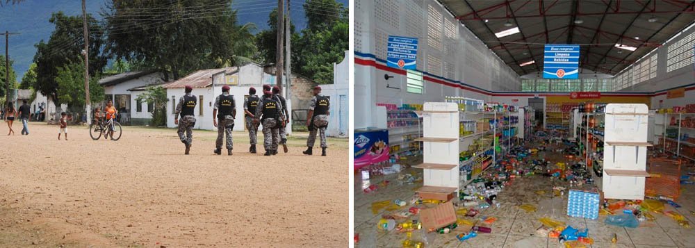Os moradores da pequena cidade localizada a cerca de 240 quilômetros de Salvador voltaram a viver momentos de tensão no fim de semana; casas foram incendiadas e ao menos uma loja e uma agência dos Correios foram depredadas; neste momento, dezenas de produtores rurais estão acampados na cidade devido à ocupação de suas propriedades, nas últimas semanas, por índios tupinambás (Foto: Romulo Faro) Os moradores da pequena cidade localizada a cerca de 240 quilômetros de Salvador voltaram a viver momentos de tensão no fim de semana; casas foram incendiadas e ao menos uma loja e uma agência dos Correios foram depredadas; neste momento, dezenas de produtores rurais estão acampados na cidade devido à ocupação de suas propriedades, nas últimas semanas, por índios tupinambás