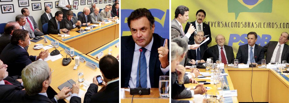 PSDB lança pré-candidatura de Aécio Neves à Presidência da República e anuncia para 14 de junho convenção nacional do partido que irá oficializar o nome do senador para concorrer ao Planalto; "Houve uma indicação do meu nome. Essa é e deverá ser sempre uma construção coletiva em favor do Brasil e do partido e não me faltará determinação e coragem para apresentar uma agenda nova aos brasileiros, em que ética e coerência podem caminhar junto", afirmou o parlamentar; Executiva Nacional aprovou, durante o evento em Brasília, carta intitulada "Um novo tempo para o Brasil. Um novo Brasil para os brasileiros" (Foto: Gisele Federicce) PSDB lança pré-candidatura de Aécio Neves à Presidência da República e anuncia para 14 de junho convenção nacional do partido que irá oficializar o nome do senador para concorrer ao Planalto; "Houve uma indicação do meu nome. Essa é e deverá ser sempre uma construção coletiva em favor do Brasil e do partido e não me faltará determinação e coragem para apresentar uma agenda nova aos brasileiros, em que ética e coerência podem caminhar junto", afirmou o parlamentar; Executiva Nacional aprovou, durante o evento em Brasília, carta intitulada "Um novo tempo para o Brasil. Um novo Brasil para os brasileiros"