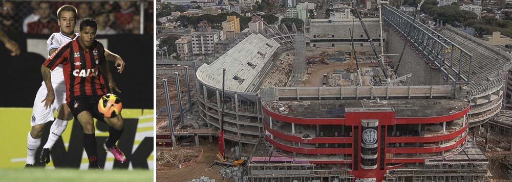 O Atlético Paranaense usou parte do dinheiro que deveria ser investido na reforma da Arena da Baixada na aquisição de 50% dos direitos econômicos do lateral-direito Léo; a CAP S/A, que é uma empresa constituída pelo clube com a finalidade de receber verba pública para a obra do estádio, transferiu R$ 1,5 milhão ao Vitória-BA; a transação ocorreu em 26 de dezembro de 2013 (Foto: Leonardo Lucena) O Atlético Paranaense usou parte do dinheiro que deveria ser investido na reforma da Arena da Baixada na aquisição de 50% dos direitos econômicos do lateral-direito Léo; a CAP S/A, que é uma empresa constituída pelo clube com a finalidade de receber verba pública para a obra do estádio, transferiu R$ 1,5 milhão ao Vitória-BA; a transação ocorreu em 26 de dezembro de 2013