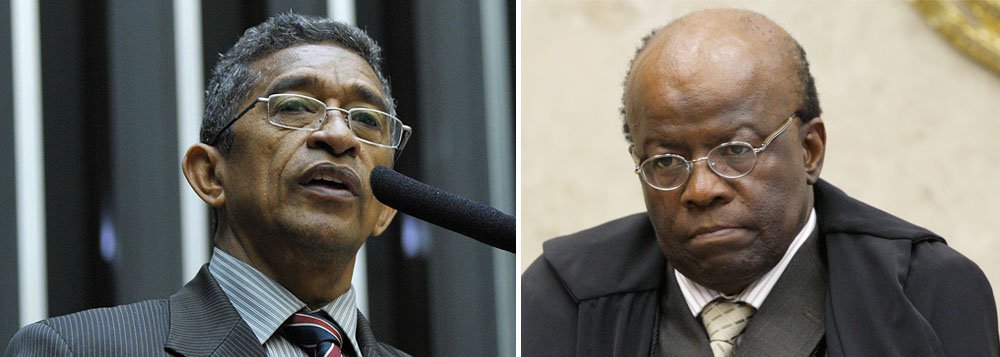 Ao 247, deputado federal Vicentinho (PT-SP) avalia que decisão do Supremo Tribunal Federal de quinta-feira, que absolveu os réus pelo crime de formação de quadrilha, "repara um pouco" o que chama de "posturas equivocadas" da corte em um "julgamento político"; posicionamento do presidente do STF, Joaquim Barbosa, mostrou "desrespeito à própria decisão do plenário", afirmou; Barbosa classificou o voto do ministro Luís Roberto Barroso de "inapropriado" e acusou a maioria formada pela absolvição de ter "reduzido a nada" o trabalho da corte; líder do PT também criticou arrogância dos ministros: "tem alguns que pensam que são os amigos mais próximos de Deus, e outros que são Deus" (Foto: Gisele Federicce) Ao 247, deputado federal Vicentinho (PT-SP) avalia que decisão do Supremo Tribunal Federal de quinta-feira, que absolveu os réus pelo crime de formação de quadrilha, "repara um pouco" o que chama de "posturas equivocadas" da corte em um "julgamento político"; posicionamento do presidente do STF, Joaquim Barbosa, mostrou "desrespeito à própria decisão do plenário", afirmou; Barbosa classificou o voto do ministro Luís Roberto Barroso de "inapropriado" e acusou a maioria formada pela absolvição de ter "reduzido a nada" o trabalho da corte; líder do PT também criticou arrogância dos ministros: "tem alguns que pensam que são os amigos mais próximos de Deus, e outros que são Deus"