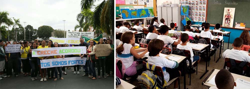 Greve dos professores entra em seu 8ª dia, mas não empolga a categoria; Prefeitura contabiliza apenas 225 profissionais parados num universo de 75 mil; grande maioria das aulas transcorre normalmente; promessa de realização de novo plano salarial (Foto: Leonardo Lucena) Greve dos professores entra em seu 8ª dia, mas não empolga a categoria; Prefeitura contabiliza apenas 225 profissionais parados num universo de 75 mil; grande maioria das aulas transcorre normalmente; promessa de realização de novo plano salarial