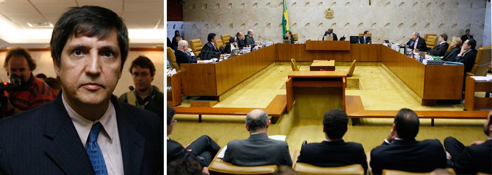 Ministro Ricardo Lewandowski defendeu que fosse aceito pelo tribunal o embargo do ex-deputado, uma vez que quando foi provada a corrupção cometida por ele, a punição para o crime era mais leve; posição, porém, recebeu o apoio de apenas dois outros ministros: Dias Toffoli e Marco Aurélio Mello; maioria da corte seguiu o voto do relator, Joaquim Barbosa (Foto: Ana Pupulin) Ministro Ricardo Lewandowski defendeu que fosse aceito pelo tribunal o embargo do ex-deputado, uma vez que quando foi provada a corrupção cometida por ele, a punição para o crime era mais leve; posição, porém, recebeu o apoio de apenas dois outros ministros: Dias Toffoli e Marco Aurélio Mello; maioria da corte seguiu o voto do relator, Joaquim Barbosa