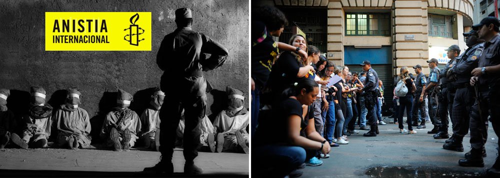 Movimento reuniu mais de 86 mil assinaturas, em cerca de 100 países, com a campanha "Brasil, chega de bola fora!" e vai entregá-las ao Palácio do Planalto e ao Congresso Nacional; segundo a Anistia, preocupação é que a violência contra os manifestantes registrada nos protestos do ano passado voltem a ocorrer durante o Mundial (Foto: Roberta Namour) Movimento reuniu mais de 86 mil assinaturas, em cerca de 100 países, com a campanha "Brasil, chega de bola fora!" e vai entregá-las ao Palácio do Planalto e ao Congresso Nacional; segundo a Anistia, preocupação é que a violência contra os manifestantes registrada nos protestos do ano passado voltem a ocorrer durante o Mundial
