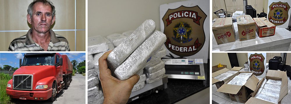Agentes da Polícia Federal em Pernambuco realizaram a apreensão de 52,1 quilos de pasta base de cocaína; o volume, suficiente para produzir 156 quilos de crack, equivalente a 625 mil pedras de crack, é considerada a maior apreensão do ano até o momento; o caminhoneiro responsável pelo transporte do entorpecente, Lauro José Schutz, 50 anos, foi preso durante a operação; de acordo com a PF, até este domingo (20) haviam sido retirados de circulação 132,1Kg de pasta base de cocaína, 79,5kg de maconha e 17,1Kg de cocaína pura, e doze pessoas teriam sido presas por envolvimento com o narcotráfico (Foto: Paulo Emílio) Agentes da Polícia Federal em Pernambuco realizaram a apreensão de 52,1 quilos de pasta base de cocaína; o volume, suficiente para produzir 156 quilos de crack, equivalente a 625 mil pedras de crack, é considerada a maior apreensão do ano até o momento; o caminhoneiro responsável pelo transporte do entorpecente, Lauro José Schutz, 50 anos, foi preso durante a operação; de acordo com a PF, até este domingo (20) haviam sido retirados de circulação 132,1Kg de pasta base de cocaína, 79,5kg de maconha e 17,1Kg de cocaína pura, e doze pessoas teriam sido presas por envolvimento com o narcotráfico