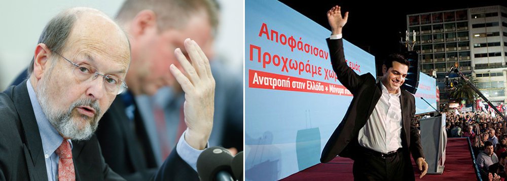 A Grécia deve considerar que não há outro caminho senão a reforma, disse o membro do Conselho do Banco Central Europeu Luc Coene, dizendo aos gregos que eles haviam comprado "falsas promessas" dos esquerdistas radicais que agora estão no poder; presidente do Banco Central belga, Coene disse que a vida fora da zona do Euro poderia ser muito pior para o povo grego; "O Syriza fez promessas que não pode cumprir", disse, acrescentando que o povo grego "irá entender rapidamente que eles foram enganados por falsas promessas" (Foto: Leonardo Lucena) A Grécia deve considerar que não há outro caminho senão a reforma, disse o membro do Conselho do Banco Central Europeu Luc Coene, dizendo aos gregos que eles haviam comprado "falsas promessas" dos esquerdistas radicais que agora estão no poder; presidente do Banco Central belga, Coene disse que a vida fora da zona do Euro poderia ser muito pior para o povo grego; "O Syriza fez promessas que não pode cumprir", disse, acrescentando que o povo grego "irá entender rapidamente que eles foram enganados por falsas promessas"
