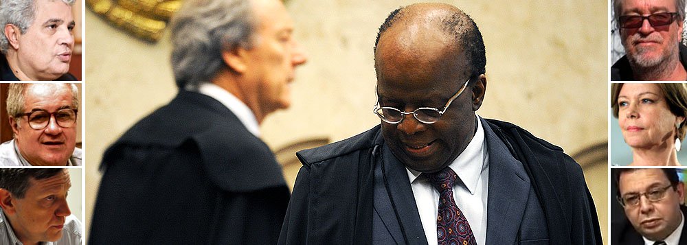 A mídia mudou de posição sobre o presidente do STF, depois que ele acusou o colega Ricardo Lewandowski de fazer "chicana" durante uma sessão da Ação Penal 470; não gostaram Ricardo Noblat, Elio Gaspari, Eliane Cantanhêde, André Singer, Paulo Nogueira, Eduardo Guimarães... isso sem contar as associações de classe da magistratura, que divulgaram nota conjunta, além de críticas dos próprios ministros do Supremo; sob pressão, Joaquim Barbosa começa a próxima sessão do julgamento na quarta-feira tendo que se desculpar (Foto: Gisele Federicce) A mídia mudou de posição sobre o presidente do STF, depois que ele acusou o colega Ricardo Lewandowski de fazer "chicana" durante uma sessão da Ação Penal 470; não gostaram Ricardo Noblat, Elio Gaspari, Eliane Cantanhêde, André Singer, Paulo Nogueira, Eduardo Guimarães... isso sem contar as associações de classe da magistratura, que divulgaram nota conjunta, além de críticas dos próprios ministros do Supremo; sob pressão, Joaquim Barbosa começa a próxima sessão do julgamento na quarta-feira tendo que se desculpar