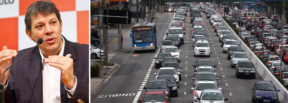É o que afirma a Prefeitura de São Paulo; em balanço oficial, gestão de Fernando Haddad (PT) também pondera que congestionamentos cresceram menos entre 2012 e 2013 do que entre 2011 e 2012 (Foto: Gisele Federicce) É o que afirma a Prefeitura de São Paulo; em balanço oficial, gestão de Fernando Haddad (PT) também pondera que congestionamentos cresceram menos entre 2012 e 2013 do que entre 2011 e 2012