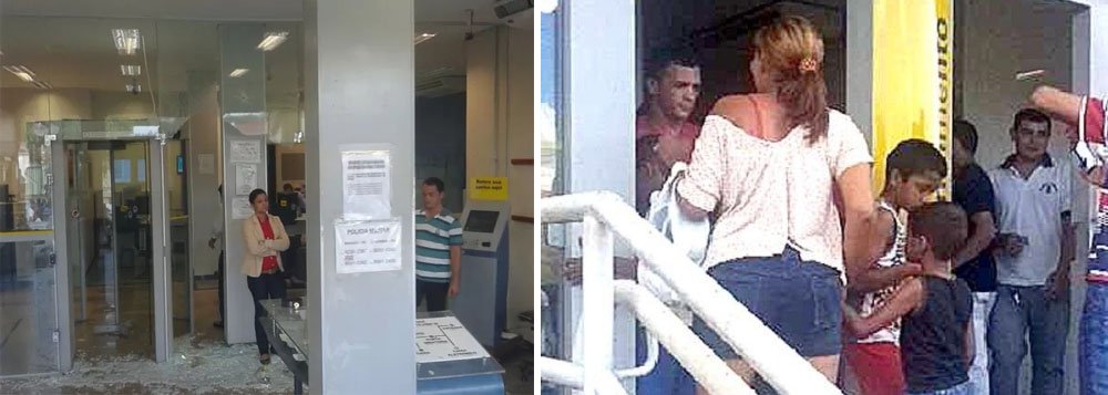 Uma quadrilha fortemente armada explodiu na tarde dessa terça-feria, 30, uma agência do Banco do Brasil no município de Ananás, Norte do Estado, a 520 km de Palmas; algumas pessoas que estavam na agência do Banco do Brasil foram feitas reféns e escudo humano para viabilizar a fuga da cidade e evitar a aproximação da polícia; de acordo com a Polícia Militar (PM), algumas vidraças da agência ficaram destruídas, além de outros equipamentos. Os bandidos efetuaram vários disparos no local e também em ruas da cidade, com objetivo de assustar os moradores (Foto: Aquiles Lins) Uma quadrilha fortemente armada explodiu na tarde dessa terça-feria, 30, uma agência do Banco do Brasil no município de Ananás, Norte do Estado, a 520 km de Palmas; algumas pessoas que estavam na agência do Banco do Brasil foram feitas reféns e escudo humano para viabilizar a fuga da cidade e evitar a aproximação da polícia; de acordo com a Polícia Militar (PM), algumas vidraças da agência ficaram destruídas, além de outros equipamentos. Os bandidos efetuaram vários disparos no local e também em ruas da cidade, com objetivo de assustar os moradores