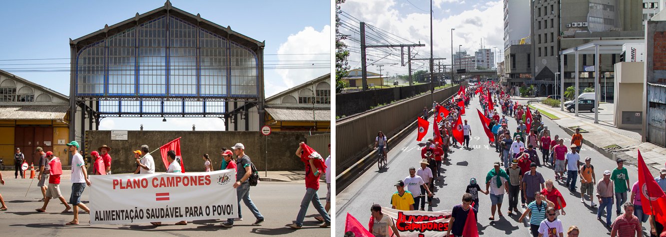 Dando continuidade à Jornada Nacional de Lutas da Via Campesina, cerca de 4 mil camponesas e camponeses realizaram marcha, em Porto Alegre; homens, mulheres, jovens e crianças caminharam quase 8 m, reivindicando a Reforma Agrária Popular, a garantia da soberania alimentar, o reconhecimento dos direitos dos atingidos por barragens e a criação de políticas públicas para a agricultura camponesa (Foto: Leonardo Lucena) Dando continuidade à Jornada Nacional de Lutas da Via Campesina, cerca de 4 mil camponesas e camponeses realizaram marcha, em Porto Alegre; homens, mulheres, jovens e crianças caminharam quase 8 m, reivindicando a Reforma Agrária Popular, a garantia da soberania alimentar, o reconhecimento dos direitos dos atingidos por barragens e a criação de políticas públicas para a agricultura camponesa