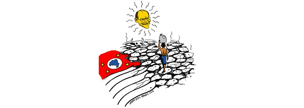 Na arte de Latuff, o fantasma da falta d'água no estado mais próspero do País (Foto: Leonardo Attuch) www.brasil247.com - Na arte de Latuff, o fantasma da falta d'água no estado mais próspero do País