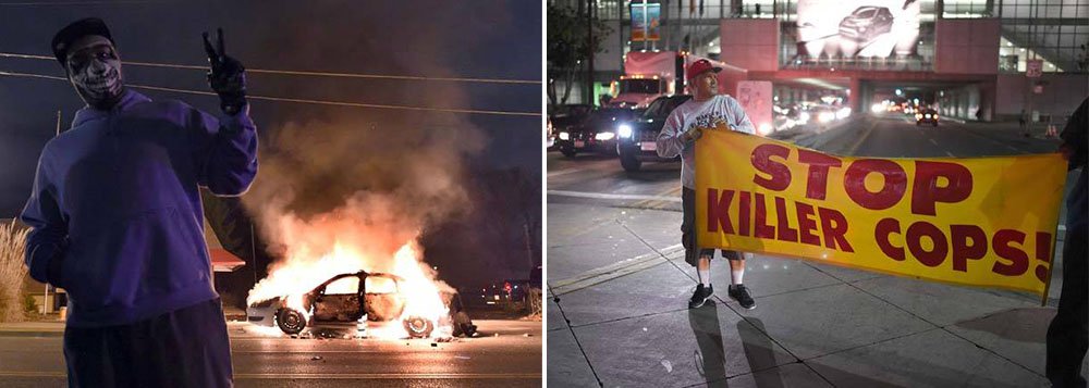 A indignação da cidade de Ferguson, no Missouri, com a decisão de um júri que livrou o policial que matou o jovem negro Michael Brown, estendeu-se a 170 cidades em 37 estados norte-americanos, com milhares de pessoas saindo às ruas (Foto: Leonardo Attuch) A indignação da cidade de Ferguson, no Missouri, com a decisão de um júri que livrou o policial que matou o jovem negro Michael Brown, estendeu-se a 170 cidades em 37 estados norte-americanos, com milhares de pessoas saindo às ruas
