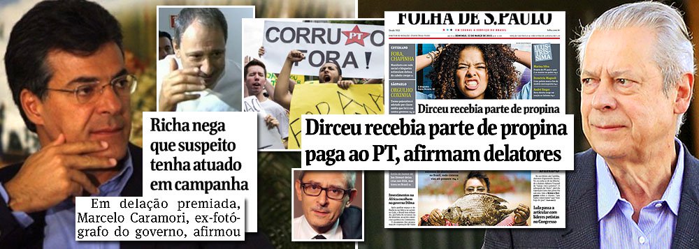 Acusado por um delator no Paraná de usar seu primo Luiz Abi, preso por corrupção, para arrecadar recursos ilegais de campanha, o governador tucano Beto Richa ganhou uma tripa na Folha de S. Paulo, onde se defende antes de ser acusado; dez dias antes, José Dirceu, que teria sido acusado por um empresário que não é delator, mereceu a manchete de domingo, desmentida pelos fatos e criticada pela ombudsman do jornal; dias atrás, o jornal de Otavio Frias Filho publicou um editorial em que critica a blindagem do Judiciário ao PSDB; Frias foi lembrado que há também a blindagem da mídia aos tucanos; detalhe: Abi foi às ruas protestar contra a corrupção pouco antes de ser preso (Foto: Leonardo Attuch) www.brasil247.com - Acusado por um delator no Paraná de usar seu primo Luiz Abi, preso por corrupção, para arrecadar recursos ilegais de campanha, o governador tucano Beto Richa ganhou uma tripa na Folha de S. Paulo, onde se defende antes de ser acusado; dez dias antes, José Dirceu, que teria sido acusado por um empresário que não é delator, mereceu a manchete de domingo, desmentida pelos fatos e criticada pela ombudsman do jornal; dias atrás, o jornal de Otavio Frias Filho publicou um editorial em que critica a blindagem do Judiciário ao PSDB; Frias foi lembrado que há também a blindagem da mídia aos tucanos; detalhe: Abi foi às ruas protestar contra a corrupção pouco antes de ser preso