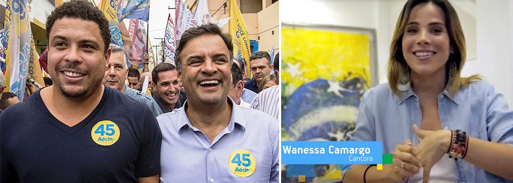 Ex-jogador Ronaldo Fenômeno e a cantora Wanessa Camargo, que atuaram na campanha tucana à Presidência, ao lado do senador Aécio Neves (PSDB), confirmam presença no protesto do dia 15 de março; a pedido do movimento Vem Pra Rua, atores globais, como Malvino Salvador e Humberto Martins, também gravaram vídeos convocando brasileiros às ruas (Foto: Roberta Namour) Ex-jogador Ronaldo Fenômeno e a cantora Wanessa Camargo, que atuaram na campanha tucana à Presidência, ao lado do senador Aécio Neves (PSDB), confirmam presença no protesto do dia 15 de março; a pedido do movimento Vem Pra Rua, atores globais, como Malvino Salvador e Humberto Martins, também gravaram vídeos convocando brasileiros às ruas