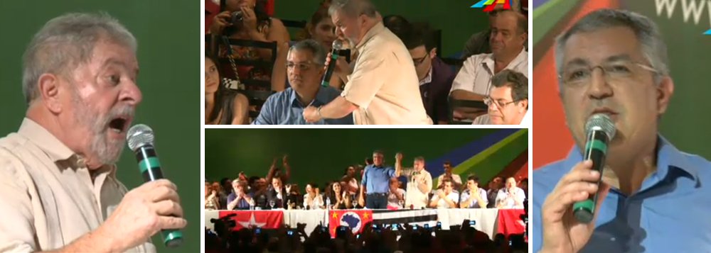 Em mais um ato da pré-campanha de Alexandre Padilha ao governo de São Paulo, nesta sexta (11), o ex-presidente Lula conclamou a militância do PT a utilizar, cada vez mais a internet, para divulgar informações positivas sobre as gestões petistas; "Não temos a Rede Globo do nosso lado. Aliás, temos contra. Mas temos um instrumento que eles não têm: é a nossa capacidade de convencimento, aliado a algo maravilhoso que é a internet. Vamos comparar o que era o Brasil antes de nós e o Brasil depois de nós", afirmou (Foto: Valter Lima) Em mais um ato da pré-campanha de Alexandre Padilha ao governo de São Paulo, nesta sexta (11), o ex-presidente Lula conclamou a militância do PT a utilizar, cada vez mais a internet, para divulgar informações positivas sobre as gestões petistas; "Não temos a Rede Globo do nosso lado. Aliás, temos contra. Mas temos um instrumento que eles não têm: é a nossa capacidade de convencimento, aliado a algo maravilhoso que é a internet. Vamos comparar o que era o Brasil antes de nós e o Brasil depois de nós", afirmou