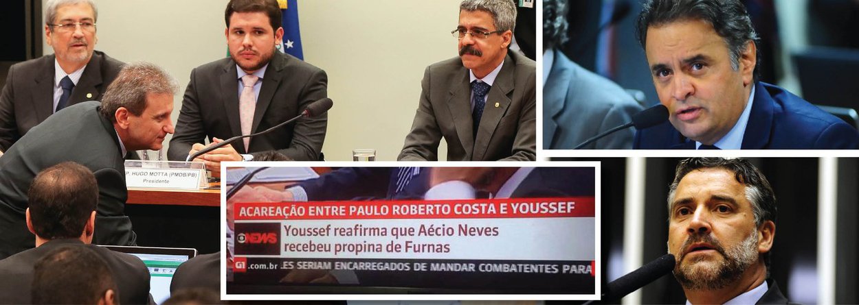 O doleiro Alberto Youssef confirmou, nesta terça (25), durante depoimento na CPI da Petrobras, que o senador Aécio Neves (PSDB) recebeu dinheiro de corrupção envolvendo Furnas; "Eu confirmo por conta do que eu escutava do deputado José Janene, que era meu compadre e eu era operador dele", disse; o deputado federal Paulo Pimenta (PT) defendeu que Aécio seja investigado por ter sido citado por Youssef; Pimenta ironizou a atuação do PSDB e do DEM na CPI; ele disse que a atuação da oposição é para que só “meia corrupção” seja investigada; em nota, o PSDB diz que acusações contra Aécio são "improcedentes"; imagem de chamada da Globo News noticiando o fato viralizou nas redes sociais (Foto: Valter Lima) www.brasil247.com - O doleiro Alberto Youssef confirmou, nesta terça (25), durante depoimento na CPI da Petrobras, que o senador Aécio Neves (PSDB) recebeu dinheiro de corrupção envolvendo Furnas; "Eu confirmo por conta do que eu escutava do deputado José Janene, que era meu compadre e eu era operador dele", disse; o deputado federal Paulo Pimenta (PT) defendeu que Aécio seja investigado por ter sido citado por Youssef; Pimenta ironizou a atuação do PSDB e do DEM na CPI; ele disse que a atuação da oposição é para que só “meia corrupção” seja investigada; em nota, o PSDB diz que acusações contra Aécio são "improcedentes"; imagem de chamada da Globo News noticiando o fato viralizou nas redes sociais
