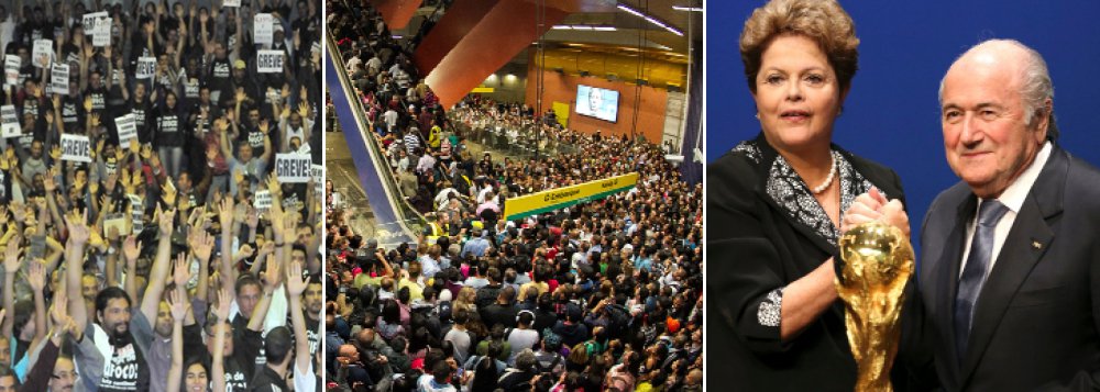 Presidente do Sindicato dos Metroviários de São Paulo, Altino Melo dos Prazeres, informou que mandará uma carta pedindo apoio a presidente Dilma Rousseff e a Fifa para que intercedam junto ao governo do Estado sobre as negociações; uma audiência no Tribunal Regional do Trabalho está agendada para 10h de domingo (8); será julgado se a greve é ilegal ou não; o metrô opera parcialmente com 34 das 68 estações abertas; em audiência neste sábado (7), categoria resolveu manter paralisação (Foto: Valter Lima) Presidente do Sindicato dos Metroviários de São Paulo, Altino Melo dos Prazeres, informou que mandará uma carta pedindo apoio a presidente Dilma Rousseff e a Fifa para que intercedam junto ao governo do Estado sobre as negociações; uma audiência no Tribunal Regional do Trabalho está agendada para 10h de domingo (8); será julgado se a greve é ilegal ou não; o metrô opera parcialmente com 34 das 68 estações abertas; em audiência neste sábado (7), categoria resolveu manter paralisação
