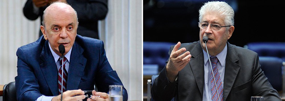 “Capital é importante mas não pode mandar no mundo. Os interesses de empresários são divorciados do Brasil. O petróleo é o mais importante bem da natureza e já mostramos à exaustão que a Petrobras pode operar o pré-sal”, afirmou o senador Roberto Requião (PMDB-PR), que contestou o requerimento de urgência para o texto ir à votação sem passar por comissões; “Sou pelo monopólio absoluto do petróleo. O Senado não vai fazer essa gaiatice com o Brasil. Estamos defendendo o país e não os negócios de meia dúzia”, disse (Foto: Roberta Namour) “Capital é importante mas não pode mandar no mundo. Os interesses de empresários são divorciados do Brasil. O petróleo é o mais importante bem da natureza e já mostramos à exaustão que a Petrobras pode operar o pré-sal”, afirmou o senador Roberto Requião (PMDB-PR), que contestou o requerimento de urgência para o texto ir à votação sem passar por comissões; “Sou pelo monopólio absoluto do petróleo. O Senado não vai fazer essa gaiatice com o Brasil. Estamos defendendo o país e não os negócios de meia dúzia”, disse