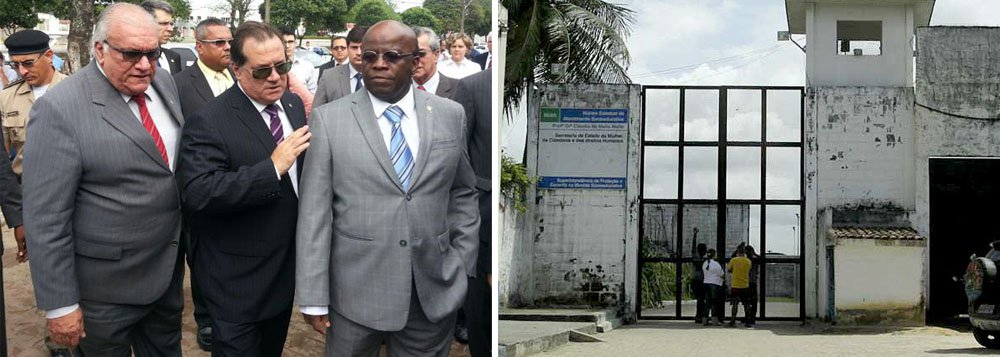 Após inspecionar o Núcleo de Ressocialização de Maceió, o presidente do STF, ministro Joaquim Barbosa, cumprindo agenda oficial como presidente do Conselho Nacional de Justiça (CNJ), concedeu entrevista coletiva. Ele declarou que a situação nas unidades de internação de menores é de completa insalubridade e que os internos estão vivendo em "verdadeiras jaulas" (Foto: Voney Malta) Após inspecionar o Núcleo de Ressocialização de Maceió, o presidente do STF, ministro Joaquim Barbosa, cumprindo agenda oficial como presidente do Conselho Nacional de Justiça (CNJ), concedeu entrevista coletiva. Ele declarou que a situação nas unidades de internação de menores é de completa insalubridade e que os internos estão vivendo em "verdadeiras jaulas"