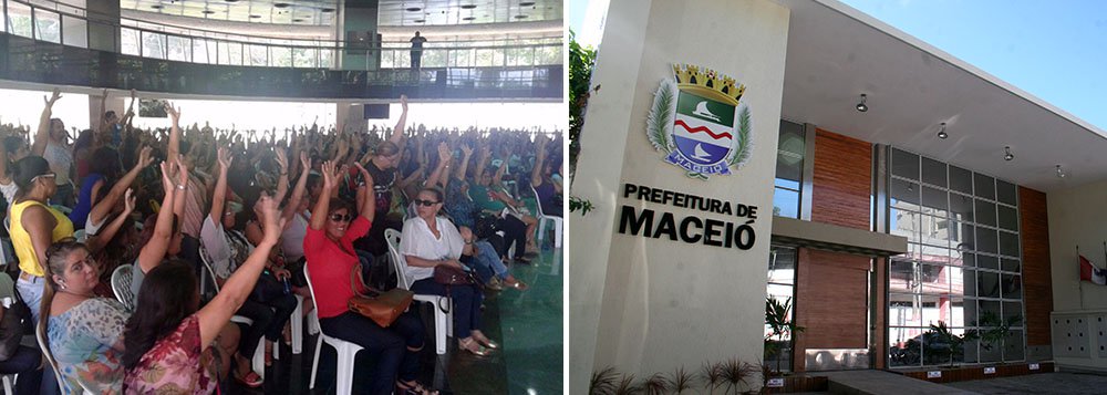 Os trabalhadores educação de Maceió decidiram entrar em greve este Mês; motivo é a data-base da categoria, em janeiro, mas até agora nenhum aumento foi concedido pelo município; a partir da quarta-feira (22) as aulas ficarão suspensas por tempo indeterminado (Foto: Voney Malta) Os trabalhadores educação de Maceió decidiram entrar em greve este Mês; motivo é a data-base da categoria, em janeiro, mas até agora nenhum aumento foi concedido pelo município; a partir da quarta-feira (22) as aulas ficarão suspensas por tempo indeterminado