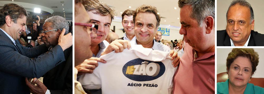 PMDB do Rio de Janeiro abre dissidência da direção nacional do partido; presidente regional Jorge Picciani recebe presidenciável Aécio Neves em clima de comício em recinto fechado; vai trabalhar reeleição do governador fluminense pedindo votos para tucano na disputa presidencial; mas Pezão mesmo diz estar com presidente Dilma Rousseff, que o prestigia em todas as horas; jogada do chefe do PMDB do Rio pode isolar seção da agremiação ou incentivar novas deserções; líder Eduardo Cunha acompanha movimento dissidente; ator global Milton Gonçalves esteve presente; reinações de uma corrida longa e difícil (Foto: Ana Pupulin) PMDB do Rio de Janeiro abre dissidência da direção nacional do partido; presidente regional Jorge Picciani recebe presidenciável Aécio Neves em clima de comício em recinto fechado; vai trabalhar reeleição do governador fluminense pedindo votos para tucano na disputa presidencial; mas Pezão mesmo diz estar com presidente Dilma Rousseff, que o prestigia em todas as horas; jogada do chefe do PMDB do Rio pode isolar seção da agremiação ou incentivar novas deserções; líder Eduardo Cunha acompanha movimento dissidente; ator global Milton Gonçalves esteve presente; reinações de uma corrida longa e difícil