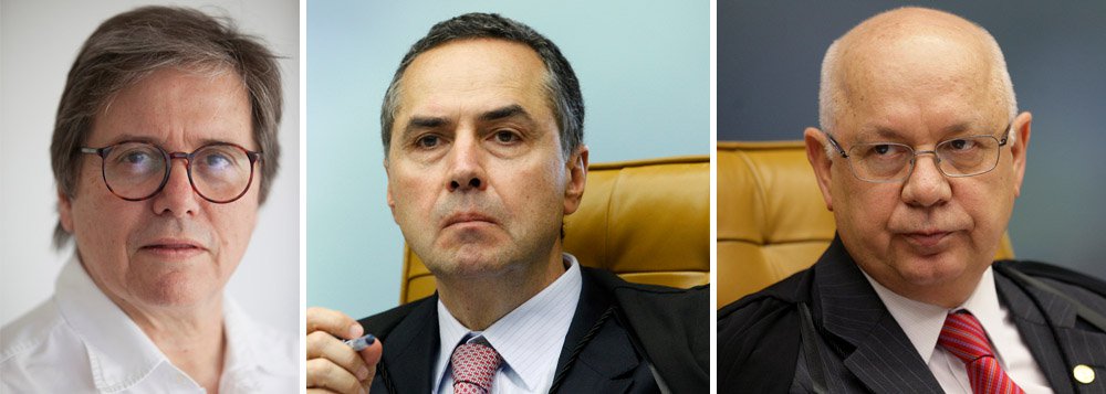 "Quem critica escolha de dois ministros que ajudaram a derrubar crime de quadrilha (Luís Roberto Barroso e Teori Zavascki) deveria lembrar como foi escolha de Joaquim Barbosa", escreve Paulo Moreira Leite; jornalista da IstoÉ lembra que "Lula deixou claro, em 2003, que pretendia quebrar um parâmetro no STF e decidiu escolher um jurista negro para ocupar uma das vagas em aberto" (Foto: Gisele Federicce) "Quem critica escolha de dois ministros que ajudaram a derrubar crime de quadrilha (Luís Roberto Barroso e Teori Zavascki) deveria lembrar como foi escolha de Joaquim Barbosa", escreve Paulo Moreira Leite; jornalista da IstoÉ lembra que "Lula deixou claro, em 2003, que pretendia quebrar um parâmetro no STF e decidiu escolher um jurista negro para ocupar uma das vagas em aberto"