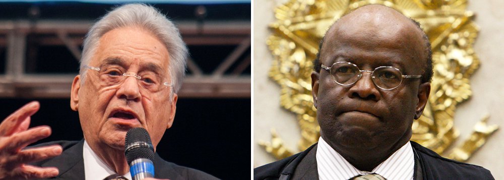 Ex-presidente Fernando Henrique Cardoso (PSDB) diz que possível candidatura do presidente do Supremo Tribunal Federal, Joaquim Barbosa, à Presidência "é um sinal de fraqueza institucional"; para ele, quando a sociedade enxerga em Barbosa "um salvador" é a mostra de que a democracia no Brasil ainda não está consolidada; FHC frisa também que presidente do STF "não tem traquejo" e uma candidatura do ministro ao Planalto seria uma "aventura"; "Não creio que ele tenha as características necessárias para conduzir o Brasil", afirma (Foto: Valter Lima) Ex-presidente Fernando Henrique Cardoso (PSDB) diz que possível candidatura do presidente do Supremo Tribunal Federal, Joaquim Barbosa, à Presidência "é um sinal de fraqueza institucional"; para ele, quando a sociedade enxerga em Barbosa "um salvador" é a mostra de que a democracia no Brasil ainda não está consolidada; FHC frisa também que presidente do STF "não tem traquejo" e uma candidatura do ministro ao Planalto seria uma "aventura"; "Não creio que ele tenha as características necessárias para conduzir o Brasil", afirma