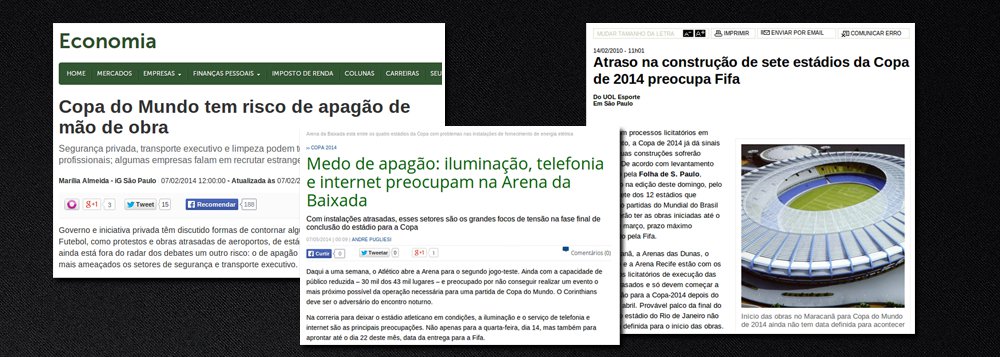 Site "Muda Mais" questiona reportagens da grande mídia que previam problemas diversos durante a realização da Copa do Mundo; "a Copa está rolando, as pessoas estão felizes, os turistas estão se divertindo e os jogadores e jornalistas estrangeiros estão se encantando. Os estádios ficaram prontos, o caos aéreo não rolou, nem mesmo todos os apagões previstos: de energia elétrica, de mão de obra, telefonia e internet. Sim, se você não se lembra, tudo isso foi previsto pela mídia tradicional no Brasil nos meses que antecederam a Copa do Mundo", diz o texto (Foto: Valter Lima) Site "Muda Mais" questiona reportagens da grande mídia que previam problemas diversos durante a realização da Copa do Mundo; "a Copa está rolando, as pessoas estão felizes, os turistas estão se divertindo e os jogadores e jornalistas estrangeiros estão se encantando. Os estádios ficaram prontos, o caos aéreo não rolou, nem mesmo todos os apagões previstos: de energia elétrica, de mão de obra, telefonia e internet. Sim, se você não se lembra, tudo isso foi previsto pela mídia tradicional no Brasil nos meses que antecederam a Copa do Mundo", diz o texto
