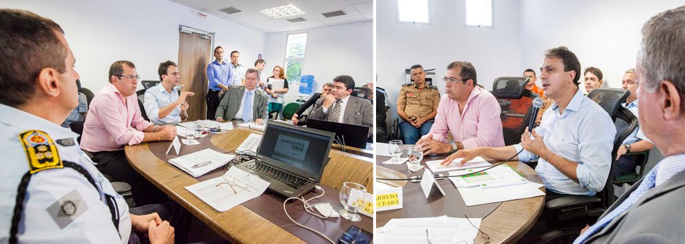 Dados divulgados em reunião do programa "Em Defesa da Vida" apontam queda de 31,4% nas mortes violentas em março, se comparado ao mesmo mês do ano passado. A maior redução foi registrada na Região Metropolitana de Fortaleza, com 50,6%, seguida pela Capital, com 36% (Foto: Rodrigo Rocha) Dados divulgados em reunião do programa "Em Defesa da Vida" apontam queda de 31,4% nas mortes violentas em março, se comparado ao mesmo mês do ano passado. A maior redução foi registrada na Região Metropolitana de Fortaleza, com 50,6%, seguida pela Capital, com 36%