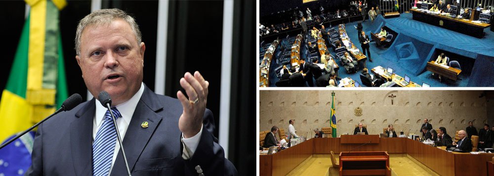 A demora da presidente Dilma Rousseff em nomear para o Supremo Tribunal Federal o substituto de Joaquim Barbosa, que aposentou em julho do ano passado, provocou uma reação prática do Senado; começou a tramitar na Casa uma Proposta de Emenda à Constituição (PEC) que transfere exclusivamente ao Senado a prerrogativa da escolha de magistrados para vagas em aberto, em caso de demora nas indicações; proposta do senador Blairo Maggi (PR-MT) vale não só para o STF, mas para o Superior Tribunal de Justiça (STJ) e dos Tribunais Regionais Federais (TRFs) (Foto: Aquiles Lins) A demora da presidente Dilma Rousseff em nomear para o Supremo Tribunal Federal o substituto de Joaquim Barbosa, que aposentou em julho do ano passado, provocou uma reação prática do Senado; começou a tramitar na Casa uma Proposta de Emenda à Constituição (PEC) que transfere exclusivamente ao Senado a prerrogativa da escolha de magistrados para vagas em aberto, em caso de demora nas indicações; proposta do senador Blairo Maggi (PR-MT) vale não só para o STF, mas para o Superior Tribunal de Justiça (STJ) e dos Tribunais Regionais Federais (TRFs)