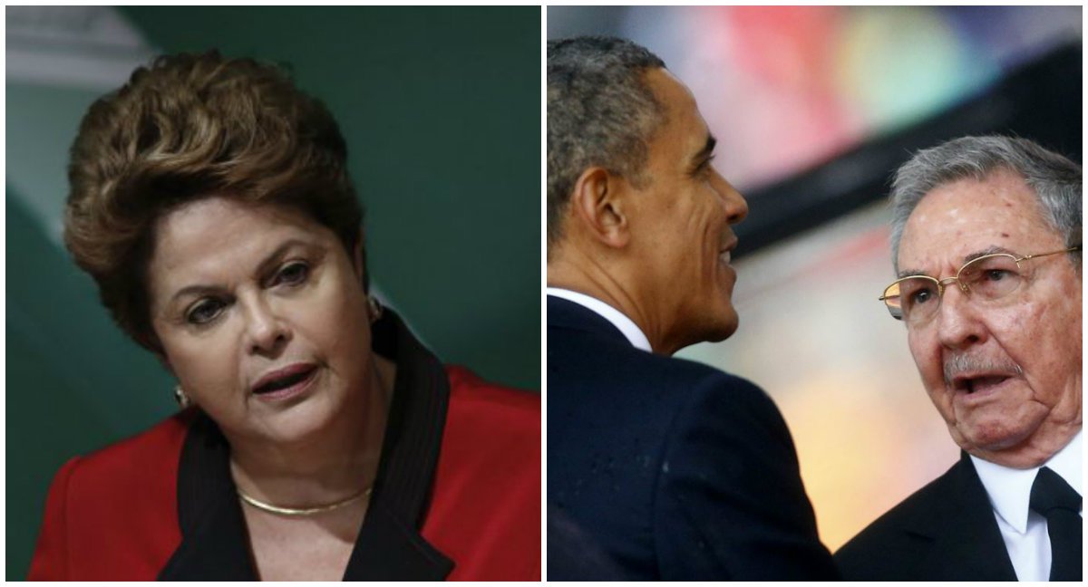 Em entrevista a editores da América Latina, Dilma Rousseff diz que pronunciamentos dos presidentes Barack Obama e Raúl Castro "têm um significado histórico" e que aproximação dos dois países "terá um forte e positivo impacto" em todo o continente; "Espero que, na esteira das importantes decisões dos últimos dias, tenhamos muito em breve o fim do embargo econômico que ainda pesa sobre Cuba", acrescentou a presidente; sobre denúncias de corrupção, ela afirmou aos jornalistas que sua indignação "é a mesma de todos os brasileiros" e que sob seu governo, "nada é engavetado" (Foto: Gisele Federicce) Em entrevista a editores da América Latina, Dilma Rousseff diz que pronunciamentos dos presidentes Barack Obama e Raúl Castro "têm um significado histórico" e que aproximação dos dois países "terá um forte e positivo impacto" em todo o continente; "Espero que, na esteira das importantes decisões dos últimos dias, tenhamos muito em breve o fim do embargo econômico que ainda pesa sobre Cuba", acrescentou a presidente; sobre denúncias de corrupção, ela afirmou aos jornalistas que sua indignação "é a mesma de todos os brasileiros" e que sob seu governo, "nada é engavetado"