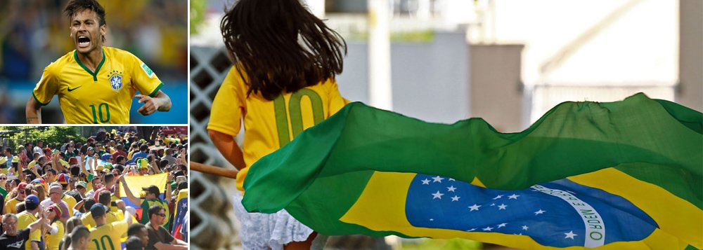 De ponta a ponta, o Brasil vestiu verde-amarelo, saiu às ruas em festa e vibrou com a vitória de virada contra a Croácia na abertura da Copa do Mundo; dois gols de Neymar, escolhido o nome do jogo pela Fifa, e um de Oscar ultrapassaram o gol contra inicial de Marcelo; em São Paulo, Rio de Janeiro, Belo Horizonte e Fortaleza manifestações de protesto foram atos de minorias; esquema de segurança funcionou à perfeição, sem truculência; lotado, Itaquerão passou no teste; presidente Dilma Rousseff, de dedos cruzados, ocupou camarote com chefes de Estado e gritou com a torcida a cada gol; que os pessimistas escutem bem alto: na #copadascopas, a esperança está vencendo o medo! (Foto: Ana Pupulin) De ponta a ponta, o Brasil vestiu verde-amarelo, saiu às ruas em festa e vibrou com a vitória de virada contra a Croácia na abertura da Copa do Mundo; dois gols de Neymar, escolhido o nome do jogo pela Fifa, e um de Oscar ultrapassaram o gol contra inicial de Marcelo; em São Paulo, Rio de Janeiro, Belo Horizonte e Fortaleza manifestações de protesto foram atos de minorias; esquema de segurança funcionou à perfeição, sem truculência; lotado, Itaquerão passou no teste; presidente Dilma Rousseff, de dedos cruzados, ocupou camarote com chefes de Estado e gritou com a torcida a cada gol; que os pessimistas escutem bem alto: na #copadascopas, a esperança está vencendo o medo!