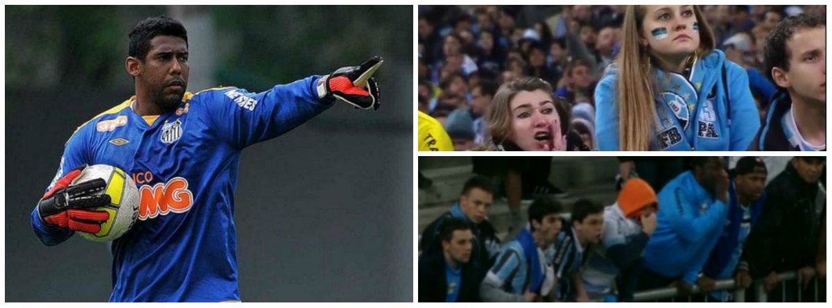 Decisão, unânime, foi tomada hoje pelo Superior Tribunal de Justiça Desportiva após o goleiro santista Aranha ter sido xingado por torcedores e chamado de macaco na partida do dia 28, em Porto Alegre; time gaúcho também foi multado em R$ 50 mil; o juiz da partida, Wilton Pereira Sampaio, foi suspenso por 45 dias e multado em R$ 800; os torcedores identificados foram condenados e não poderão comparecer ao Estádio do Grêmio por 720 dias; o Grêmio vai recorrer da decisão (Foto: Gisele Federicce) Decisão, unânime, foi tomada hoje pelo Superior Tribunal de Justiça Desportiva após o goleiro santista Aranha ter sido xingado por torcedores e chamado de macaco na partida do dia 28, em Porto Alegre; time gaúcho também foi multado em R$ 50 mil; o juiz da partida, Wilton Pereira Sampaio, foi suspenso por 45 dias e multado em R$ 800; os torcedores identificados foram condenados e não poderão comparecer ao Estádio do Grêmio por 720 dias; o Grêmio vai recorrer da decisão