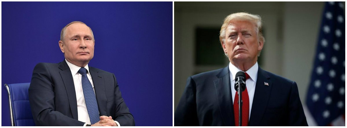Rússia adverte aos EUA após receber novas sanções: estão brincando com fogo (Foto: Esq.: Aleksei Nikolsky - Sputnik / Dir.: Joshua Roberts - Reuters) Rússia adverte aos EUA após receber novas sanções: estão brincando com fogo