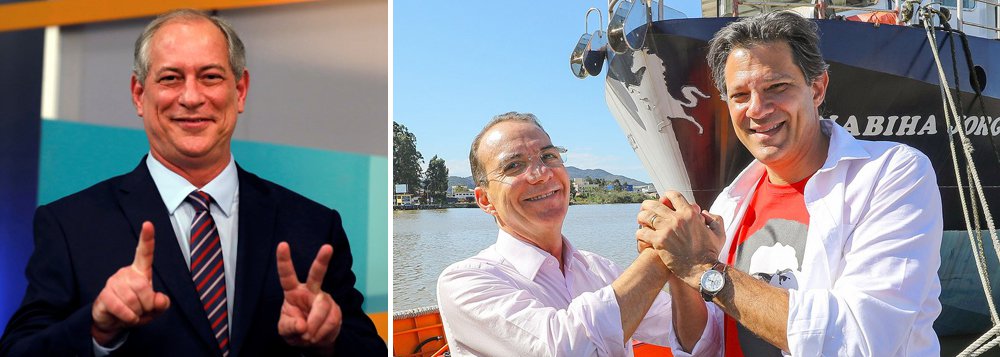 Haddad: com certeza PT e PDT estarão juntos no segundo turno Haddad: com certeza PT e PDT estarão juntos no segundo turno