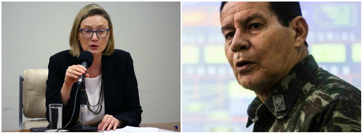 Maria do Rosário exige do general Mourão respeito com mães e avós (Foto: Esq.: Lúcio Bernardo Jr. - Câmara / Dir.: ABR) Maria do Rosário exige do general Mourão respeito com mães e avós
