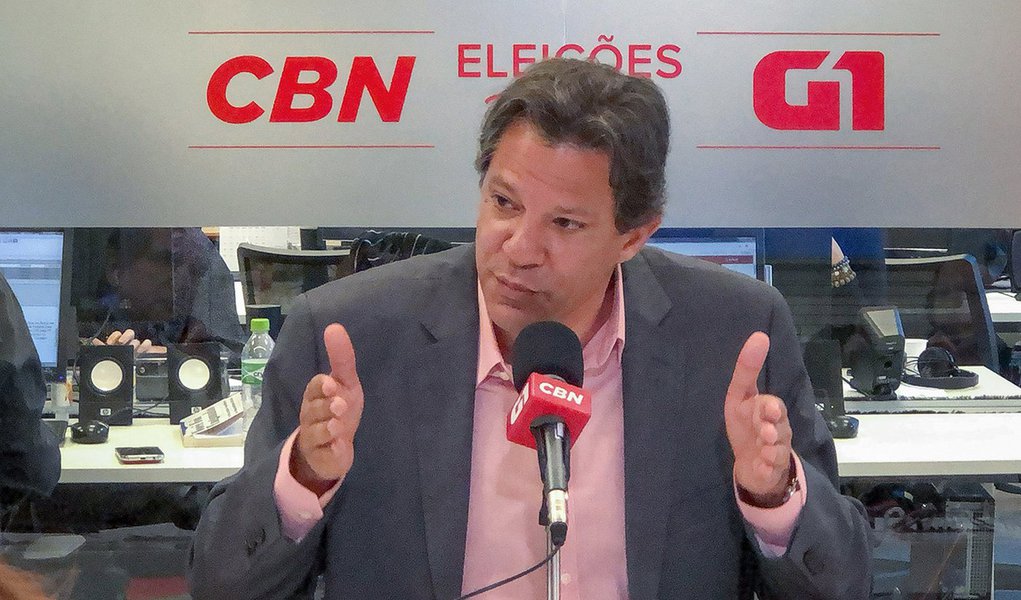 Na CBN, Fernando Haddad confronta Globo e afirma unidade com Ciro (Foto: Ricardo Stuckert) Na CBN, Fernando Haddad confronta Globo e afirma unidade com Ciro