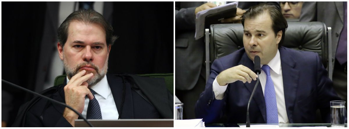 Toffoli discute com Maia verba para campanhas, aborto e perda de mandato (Foto: Esq.: Nelson Jr. - STF / Dir.: Luis Macedo - Câmara) Toffoli discute com Maia verba para campanhas, aborto e perda de mandato