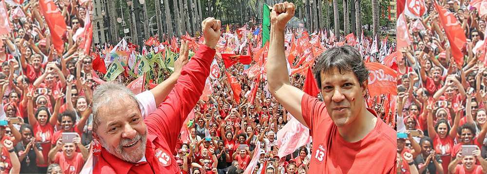 Vox Populi: Haddad já assume liderança com 22% www.brasil247.com - Vox Populi: Haddad já assume liderança com 22%