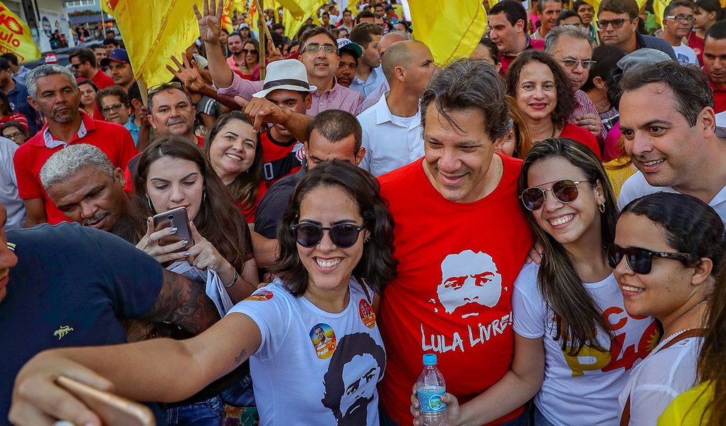 No Nordeste, Haddad passa de 5% para 13% (Foto: Ricardo Stuckert) www.brasil247.com - No Nordeste, Haddad passa de 5% para 13%