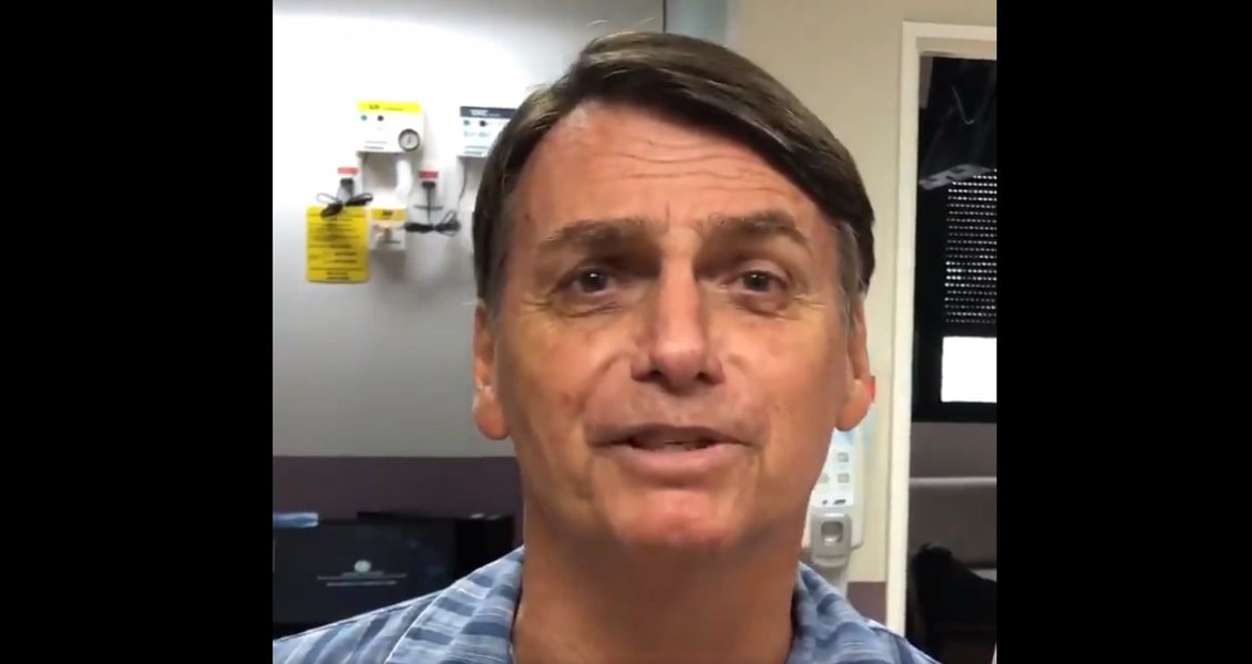 Hospital informa que Bolsonaro começa a ingerir alimentos pastosos (Foto: Reprodução/vídeo) Hospital informa que Bolsonaro começa a ingerir alimentos pastosos