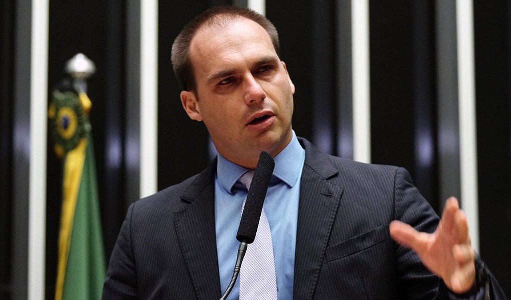 PGR defende que denúncia de ameaça contra Eduardo Bolsonaro vá à 1ª instância (Foto: Will Shutter/Câmara dos Deputados) PGR defende que denúncia de ameaça contra Eduardo Bolsonaro vá à 1ª instância