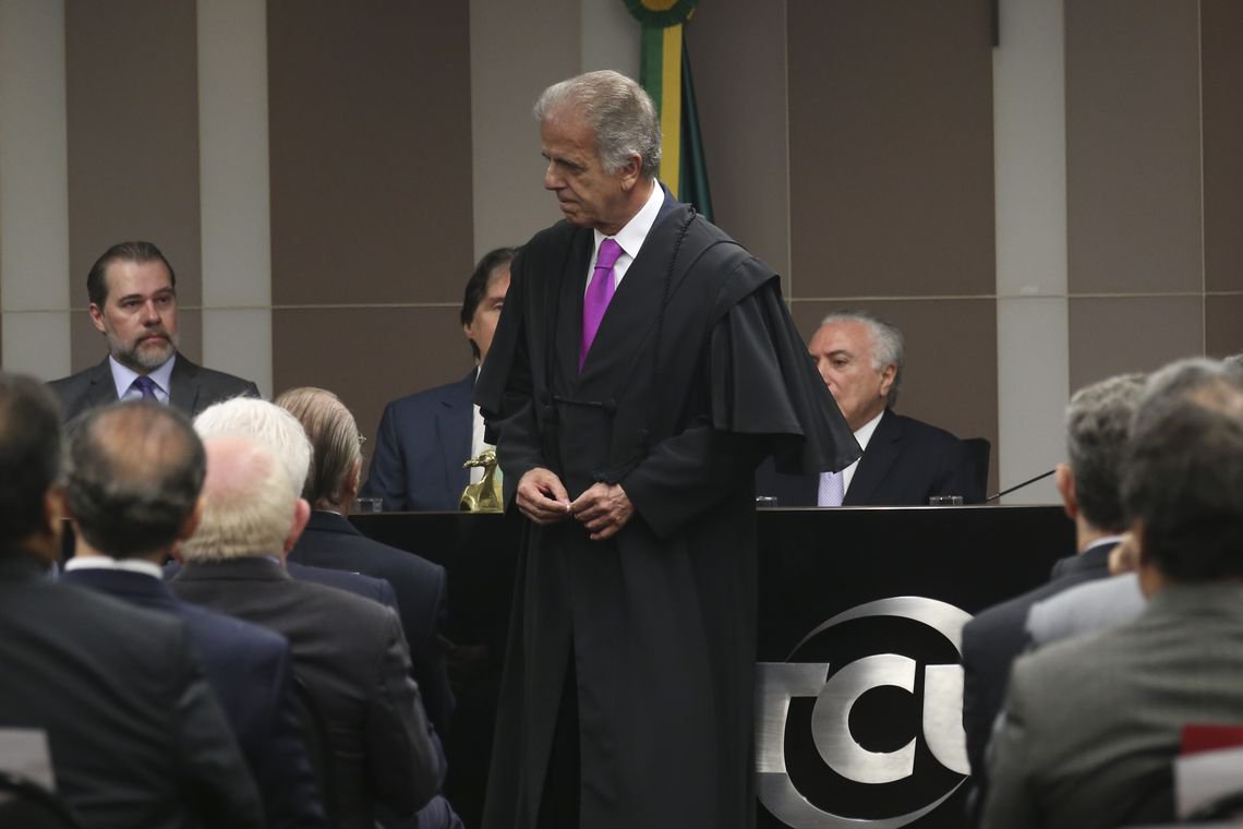 Com Moro na plateia, Múcio agradece a Lula ao tomar posse da presidência do TCU (Foto: Antônio Cruz/EBC) Com Moro na plateia, Múcio agradece a Lula ao tomar posse da presidência do TCU