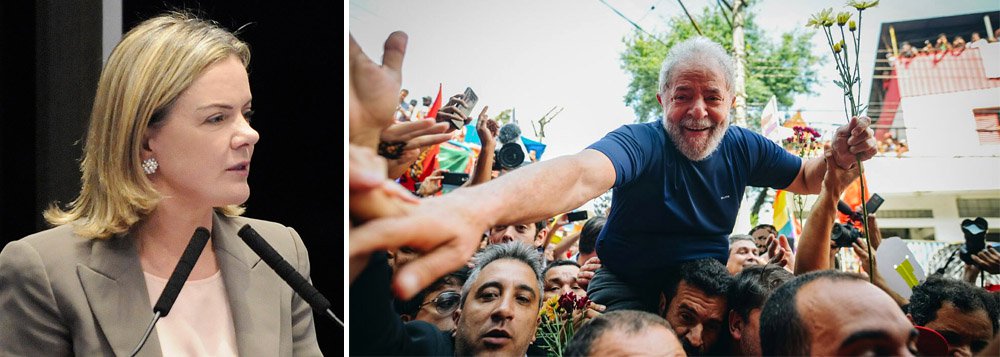 'Temos esperança que Lula deixe prisão antes do Natal', diz Gleisi 'Temos esperança que Lula deixe prisão antes do Natal', diz Gleisi