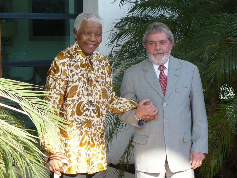 Lula e Mandela (Foto: Picasa 3.0) Lula e Mandela